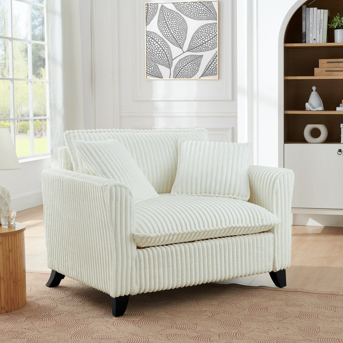 Premium Corduroy Lazy Sofa Chair and Backrest