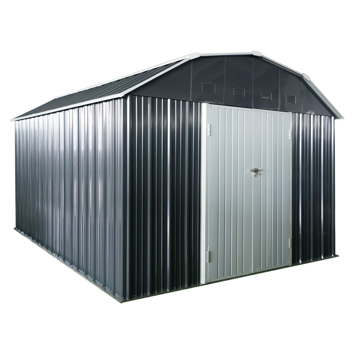 Outdoor Metal Shed With Arch Roof And Doors
