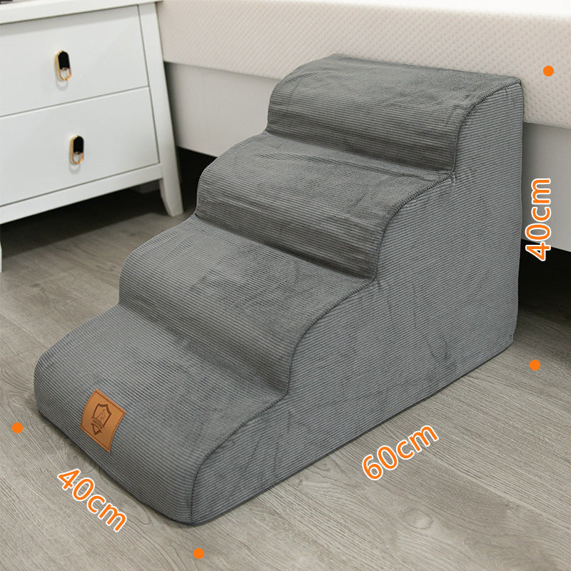Ladder Bedside Dog Cat Ladder grey fabric 3-step stairs 40x60cm Sell My Stuff on Tampa Home & Garden Store