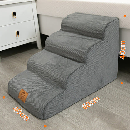 Ladder Bedside Dog Cat Ladder grey fabric 3-step stairs 40x60cm Sell My Stuff on Tampa Home & Garden Store