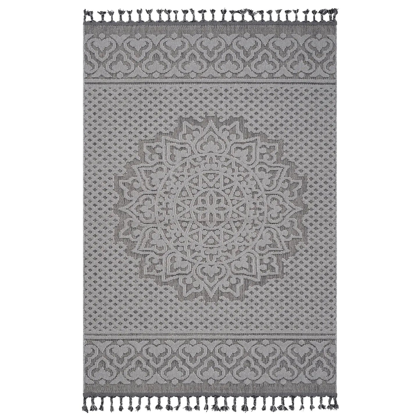 Guros Medallion Indoor Outdoor Area Rug Durable