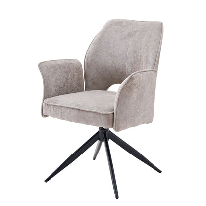 Gray Swivel Dining Chairs With a Soft Cushion Set