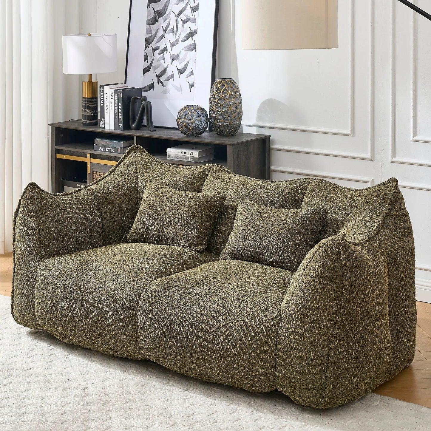 Comfortable Dual Beanbag Chair and Foam Core
