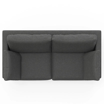 Ava mid-century upholstered stationary sofa in dark gray fabric by Unique Piece Furniture on Tampa Home & Garden Store