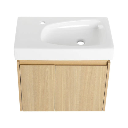 Modern Bathroom Vanity with Ceramic Basin Sink
