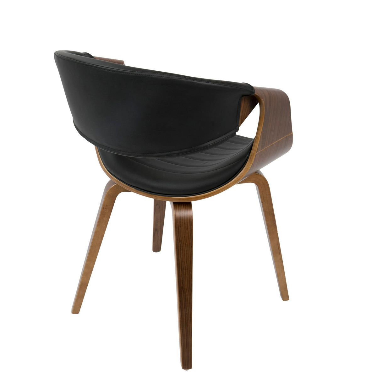 Mid-Century Modern kids' chair with black leatherette and bent wood arms HouseOfZazla on Tampa Home & Garden Store