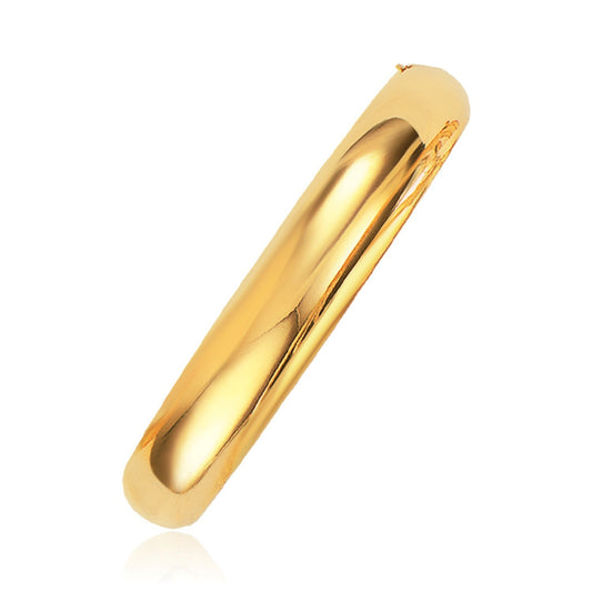 Classic Bangle Bracelet, 14k yellow gold, 10.0mm width, polished finish, by Bids.com on Tampa Home & Garden Store