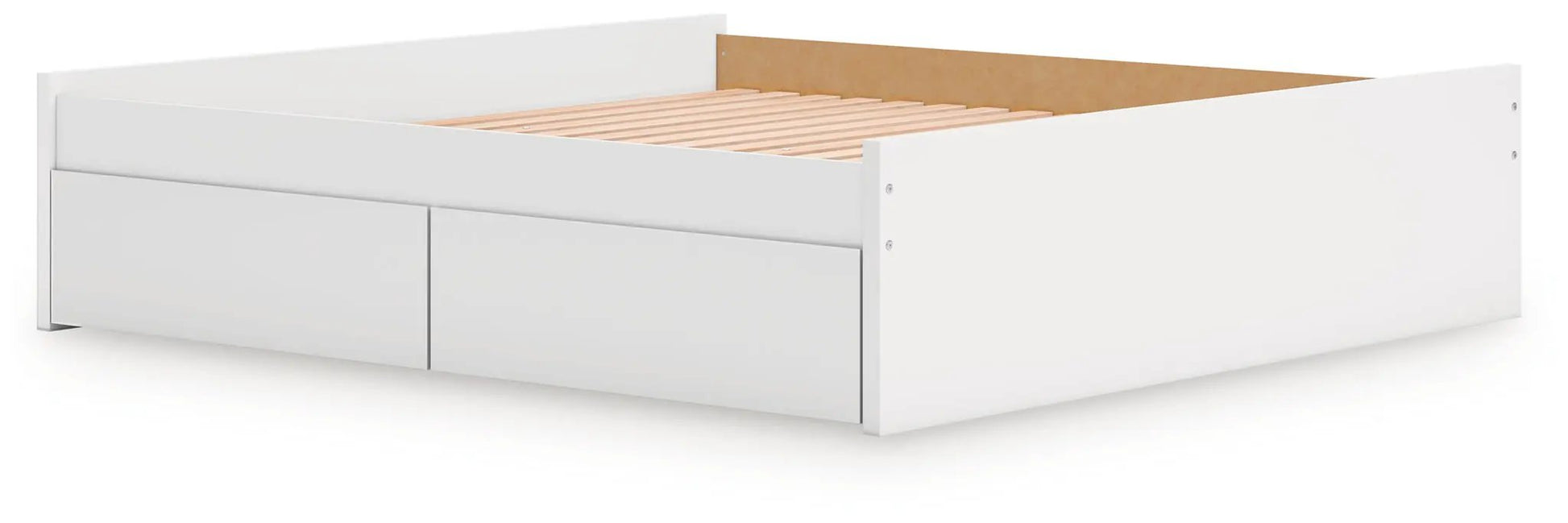 Onita white platform bed with two front storage drawers by Unique Piece Furniture on Tampa Home & Garden Store