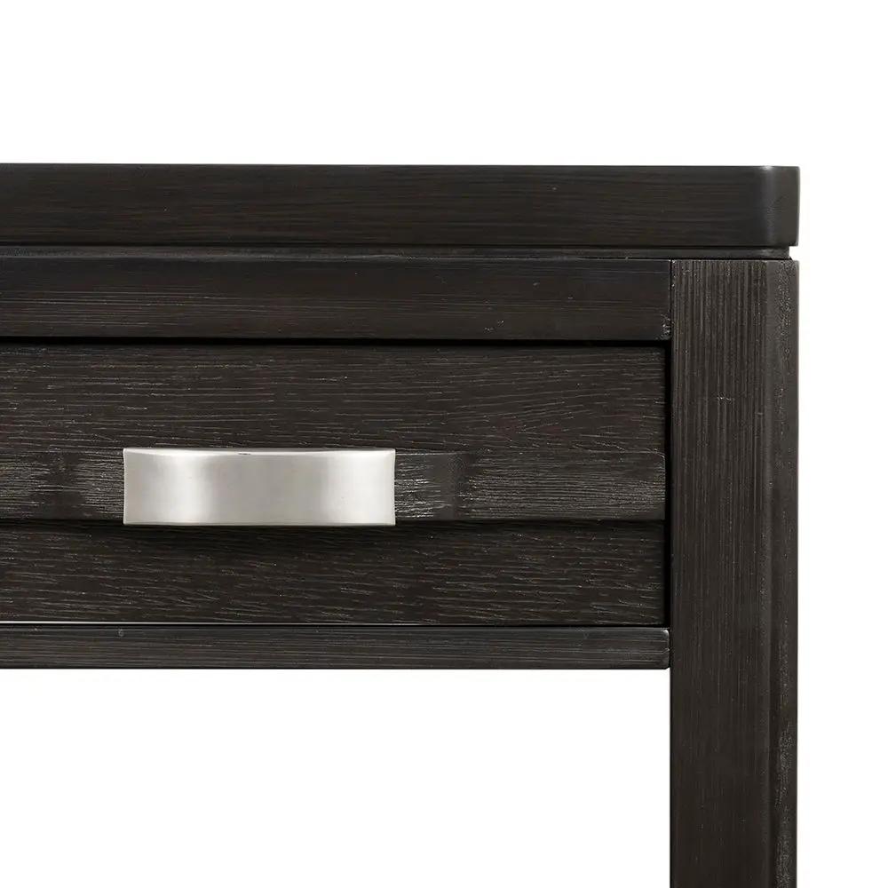 Elegant Wood End Table with Drawer and Shelf