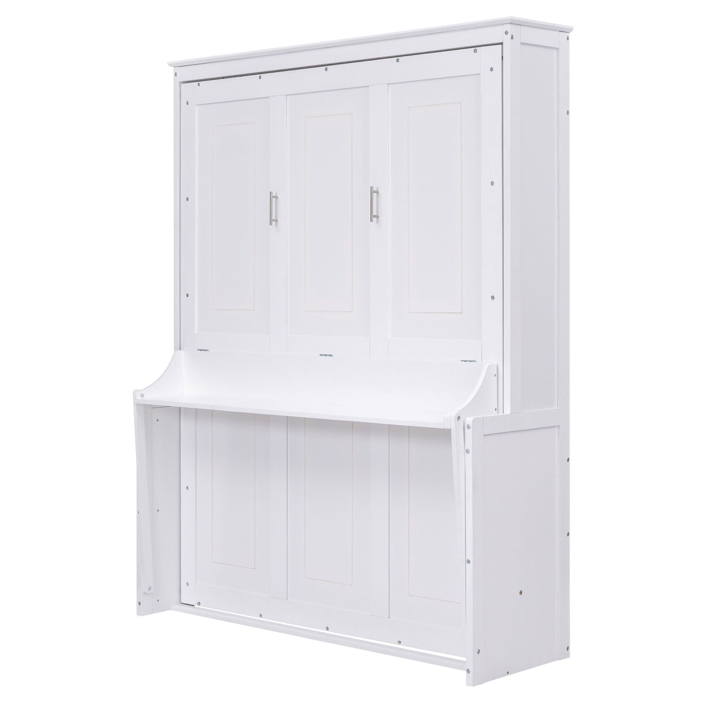 Queen Size Murphy Bed with Solid Pine Shelf