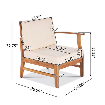 the Perla Acacia Wood Patio Armchair for Outdoors