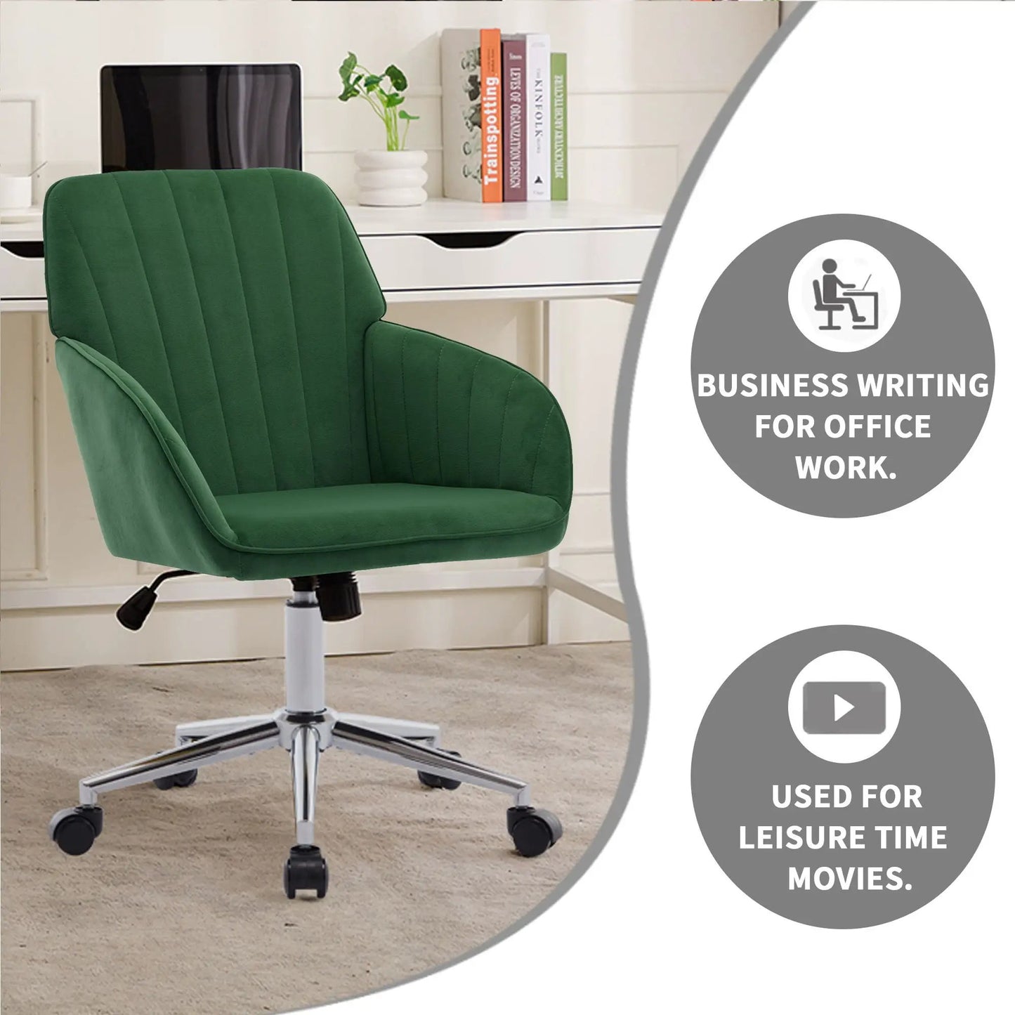 Adjustable Ergonomic Chair With Swivel Backrest
