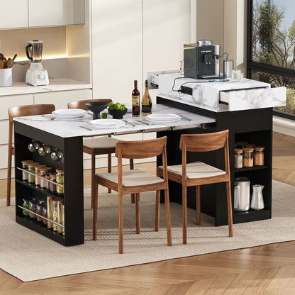 Extendable Dining Table With Folding Top