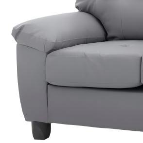 Stylish Loveseat With Padded Arms in dark gray upholstery by HouseOfZazla on Tampa Home & Garden Store