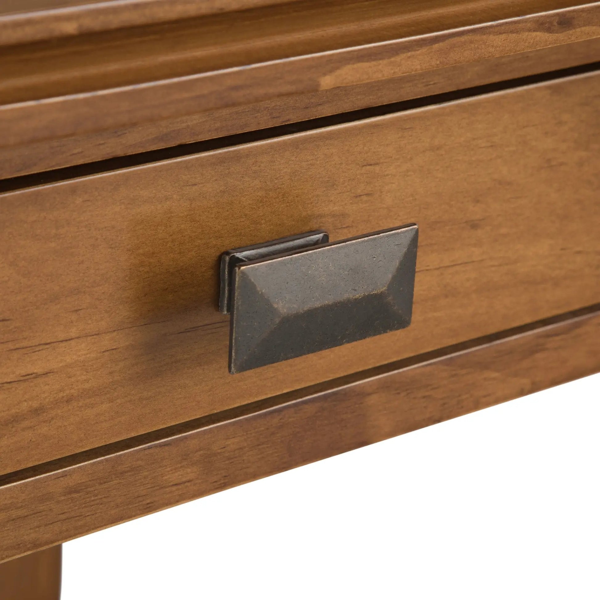 Artisan - Handcrafted End Table by Unique Piece Furniture in warm brown wood with metal on Tampa Home & Garden Store