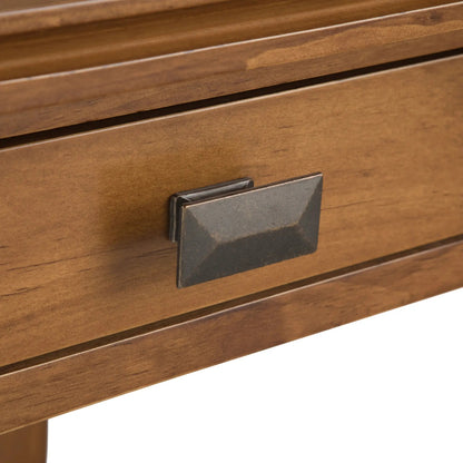Artisan - Handcrafted End Table by Unique Piece Furniture in warm brown wood with metal on Tampa Home & Garden Store