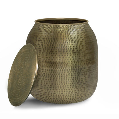 Griffen Handcrafted Metal Storage Accent Table