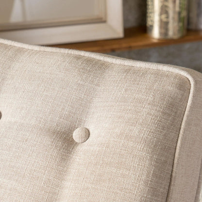 Mid-Century Modern Recliner beige waffle fabric with button tufting by Unique Piece Furniture on Tampa Home & Garden Store