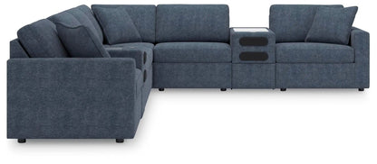 Modmax Sectional Ink blue with built-in console and cupholders by Unique Piece Furniture on Tampa Home & Garden Store