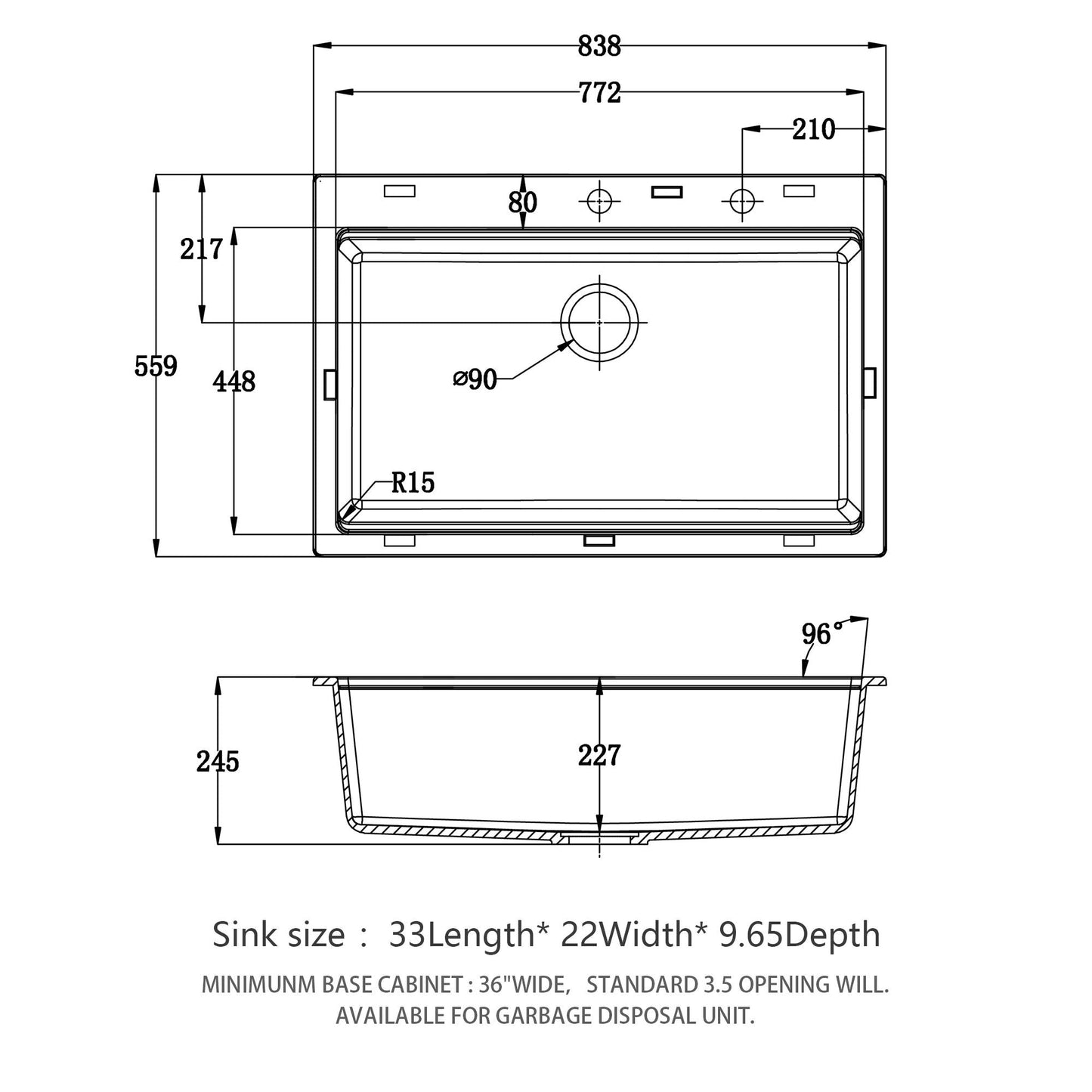 Quartz Composite Workstation Kitchen Sink