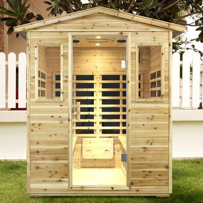 Four Person Far Infrared Old Fir Sauna Room