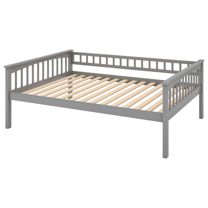 Gray bunk bed frame with slatted wooden base and side rails on Tampa Home & Garden Store