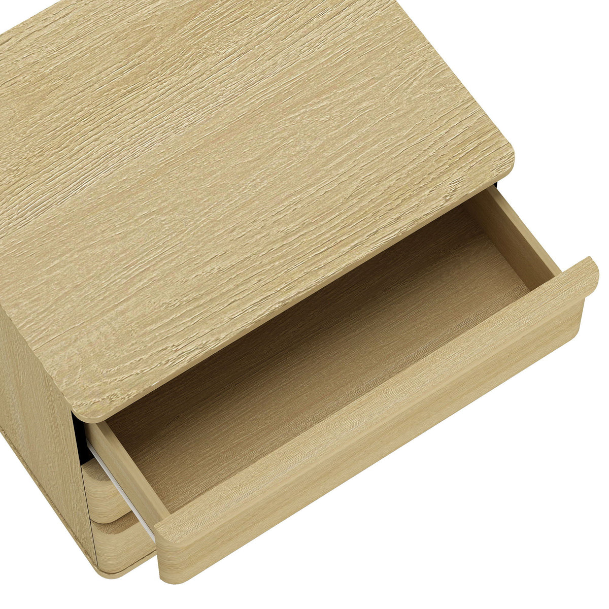 Oak Nightstand with Functional Storage - Three Drawers, natural oak finish HouseOfZazla on Tampa Home & Garden Store
