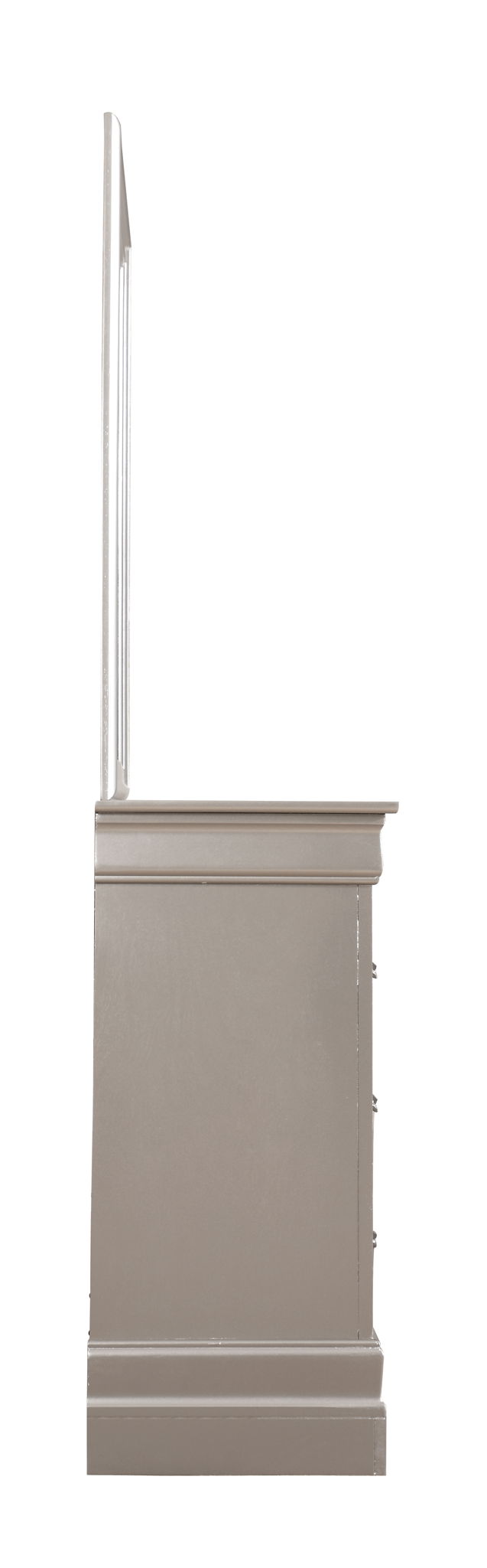 Lorana dresser with tall mirror in taupe by HouseOfZazla, 3-drawer storage on Tampa Home & Garden Store
