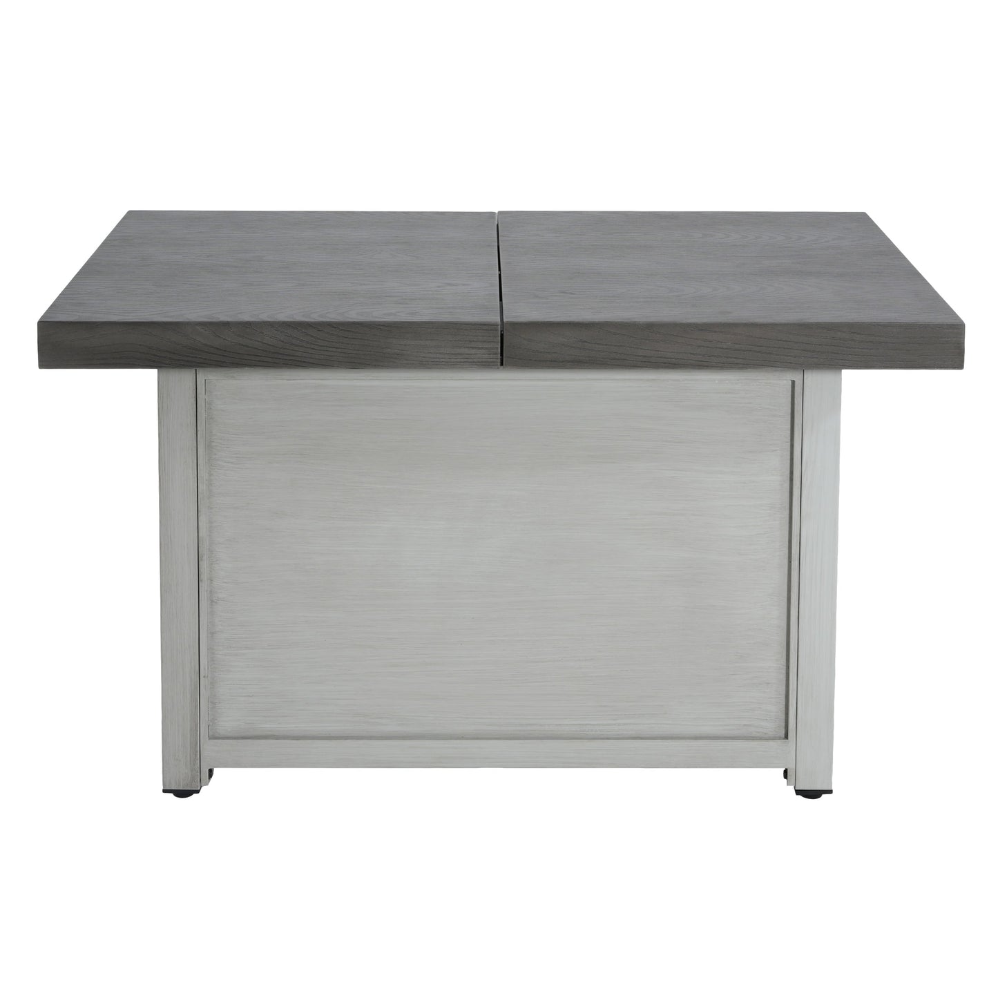 HouseOfZazla Extendable Rectangle Aluminum Fire Pit Table 50,000 BTU 2-panel gray top on Tampa Home & Garden Store