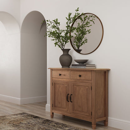 Connaught entryway storage cabinet by HouseOfZazla in natural wood with drawer storage on Tampa Home & Garden Store