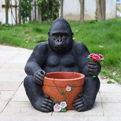 Chimpanzee Flower Pot and Outdoor Sculpture