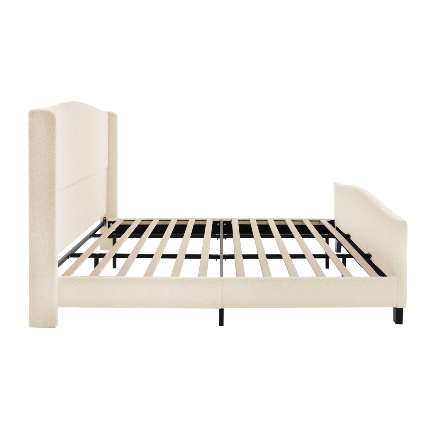 Sturdy Platform Bed Frame and a Padded Headboard