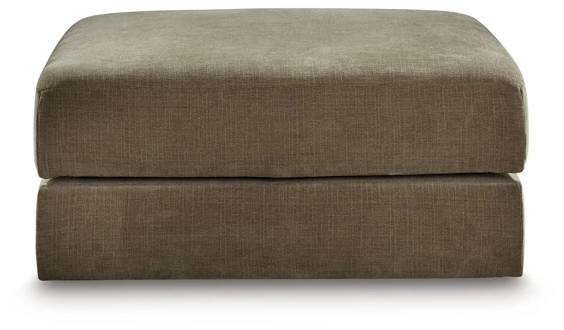 Camellia-Court storage ottoman coffee brown fabric with cushioned lid on Tampa Home & Garden Store