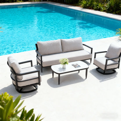 Outdoor Conversation Set with Sunbrella Cushions