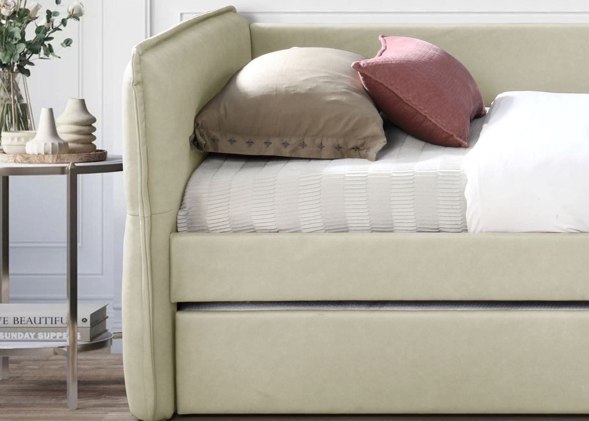 Stylish Dusty Rose Twin Daybed with a Trundle