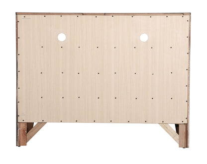 Media Chest back panel in natural wood with exposed screws and cable holes; HouseOfZazla on Tampa Home & Garden Store