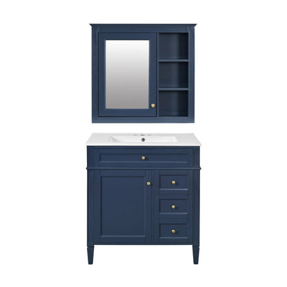 Bathroom Vanity with Top Sink and Mirror Cabinet