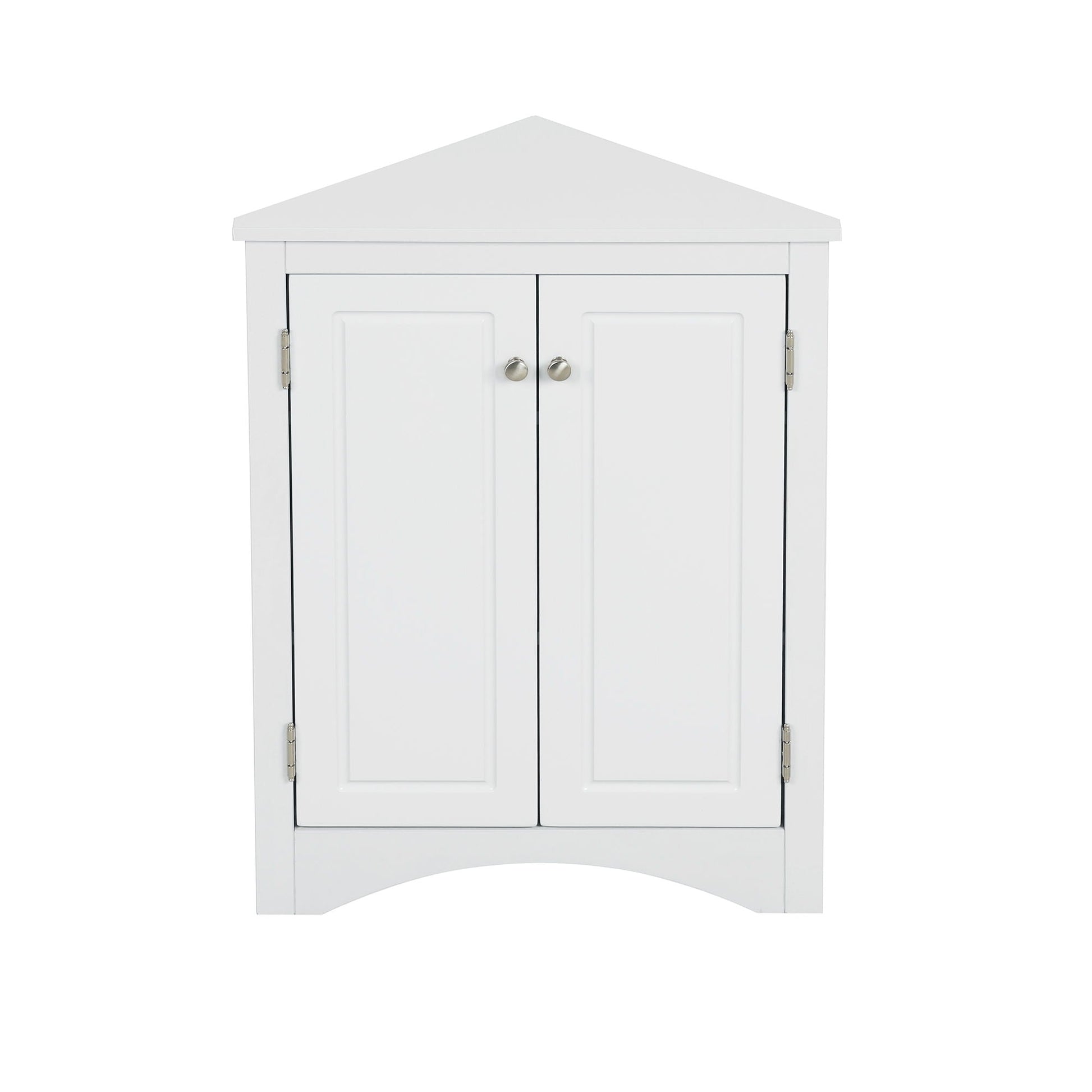 Triangle linen cabinet by HouseOfZazla, white freestanding storage with adjustable shelves on Tampa Home & Garden Store