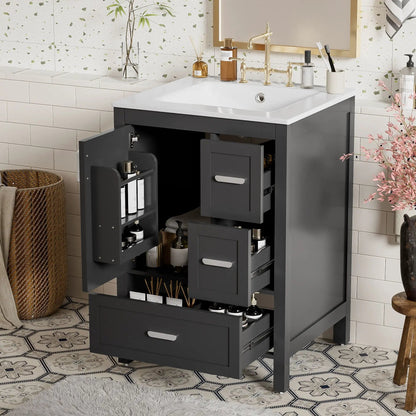Bathroom Vanity With Sink and Soft-Close Drawers