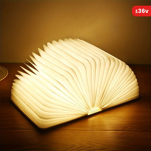 Folding Book Lamp – Rechargeable LED Bedside Light, 3-Color Portable Night Light - Tampa Home & Garden Store