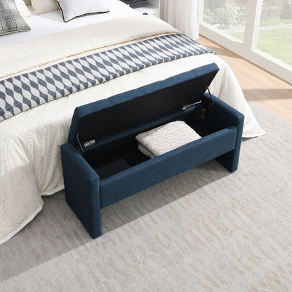 Modern Upholstered Bed End Bench with Storage