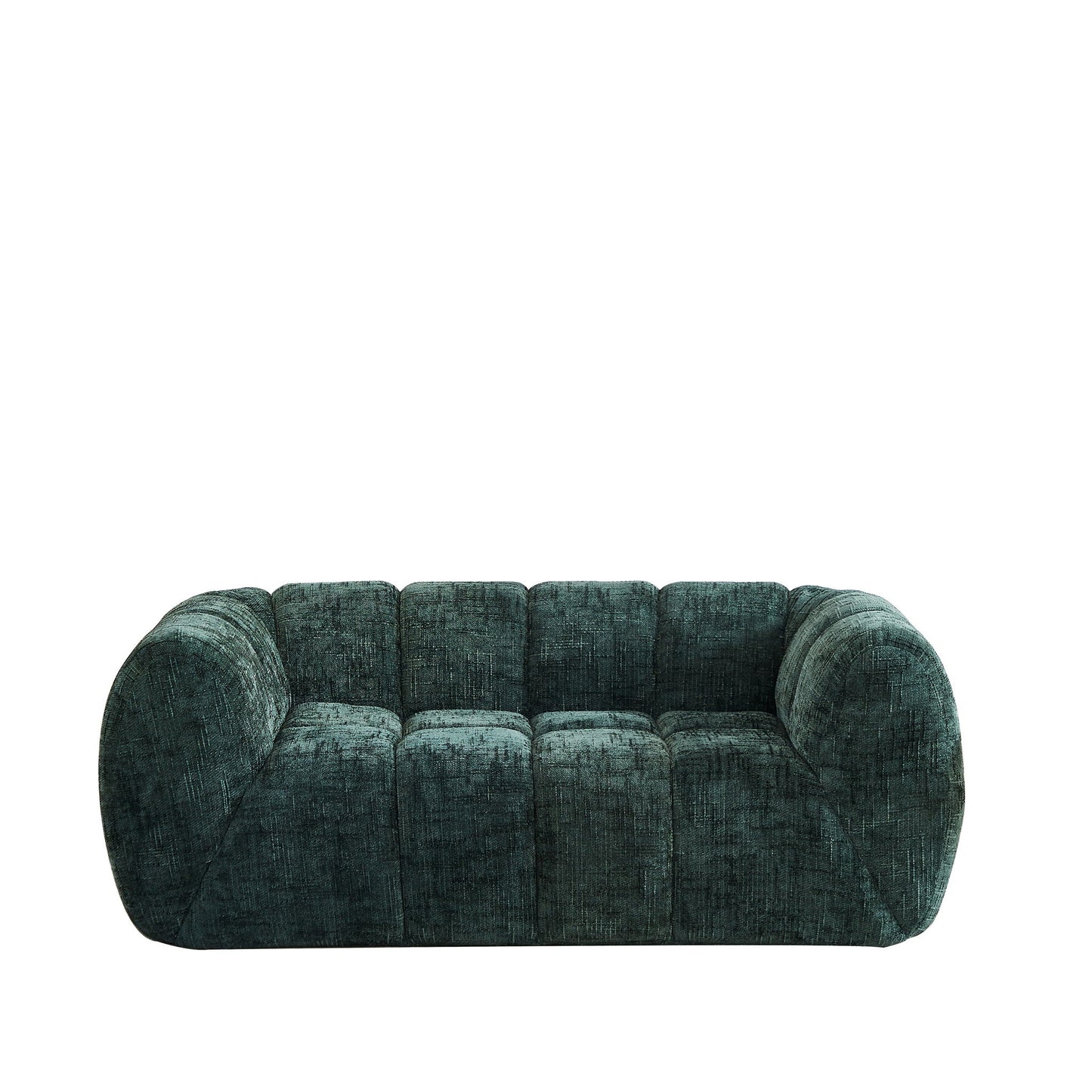 Rounded Cloud Sofa and Piano Key Backrest Design