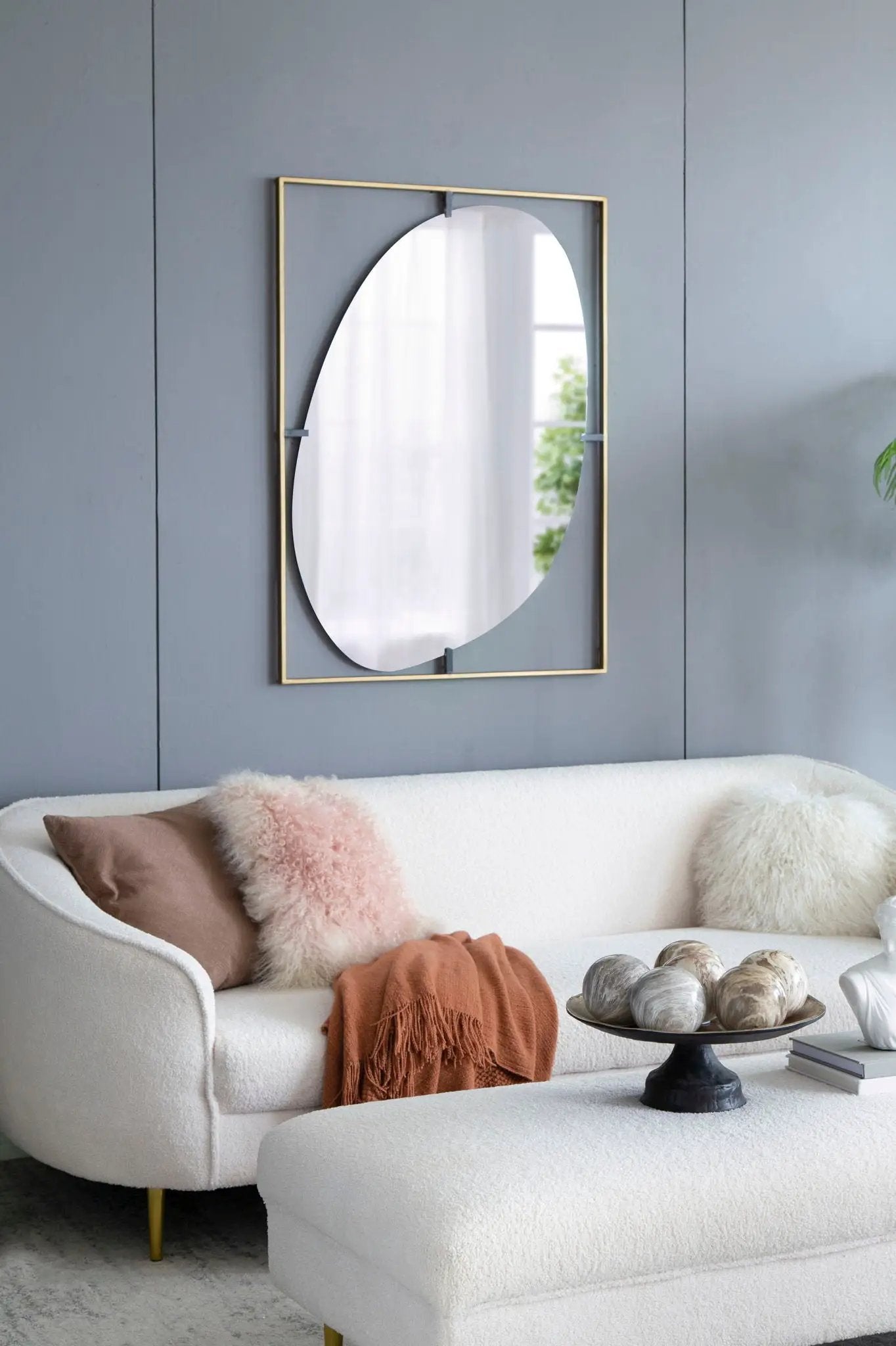 Poppy Mirror With Metal Frame Design Bathroom