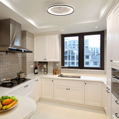 RGB Dimmable LED Enclosed Ceiling Fan with Remote
