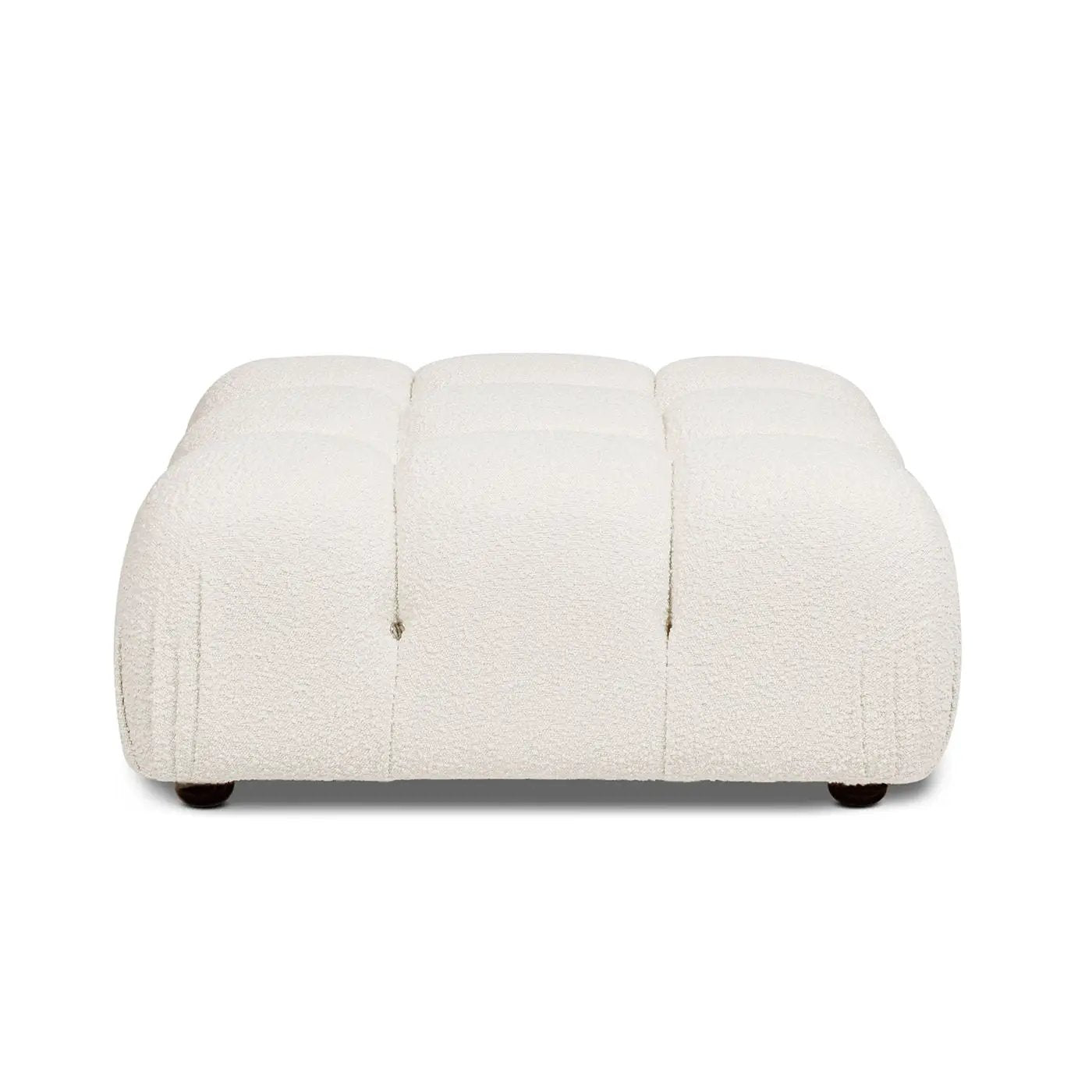 Marcel Bubble modular modern cocktail ottoman, white boucle upholstery by Unique Piece Furniture on Tampa Home & Garden Store