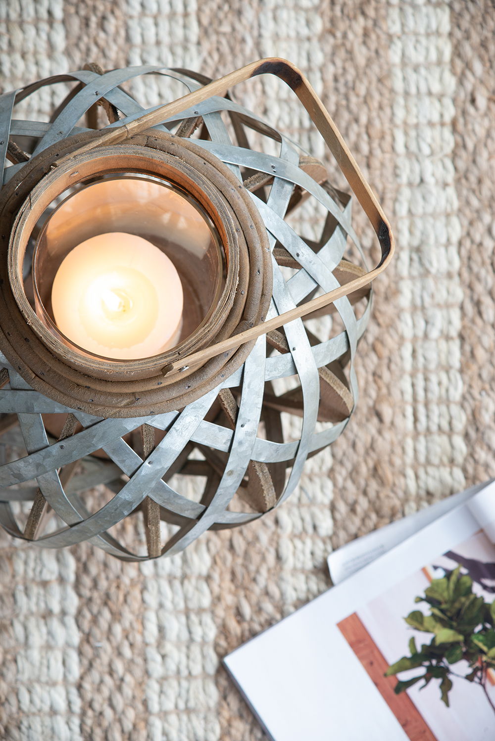 Vintage Glass Lantern For Indoor and Outdoor