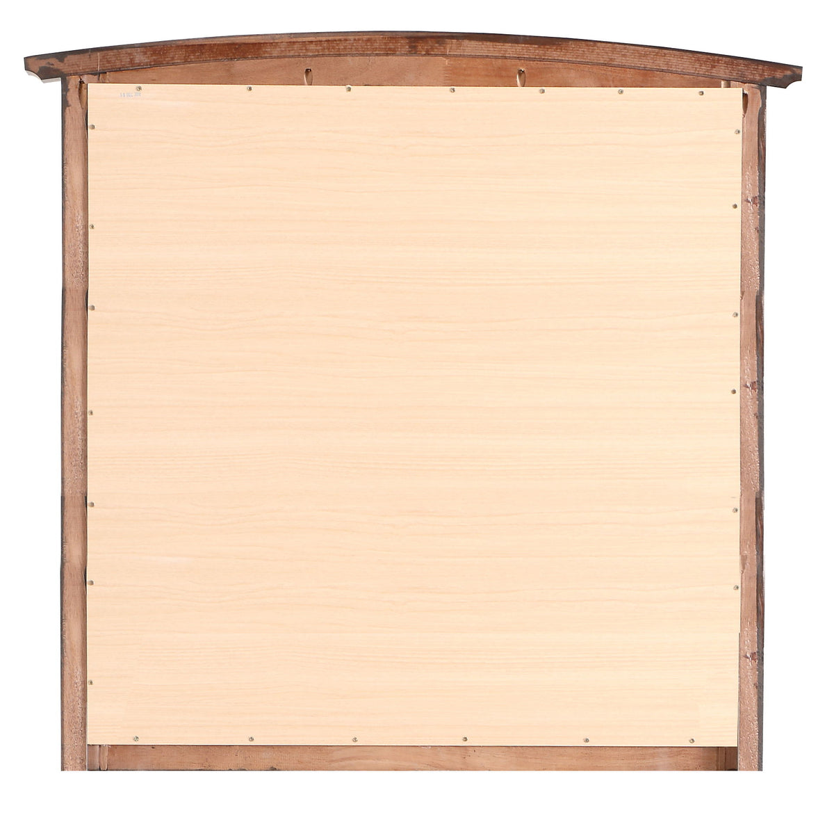 Elegant wall mirror with wood veneer frame back view, brown wood, HouseOfZazla on Tampa Home & Garden Store