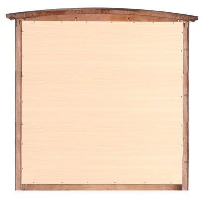 Elegant wall mirror with wood veneer frame back view, brown wood, HouseOfZazla on Tampa Home & Garden Store