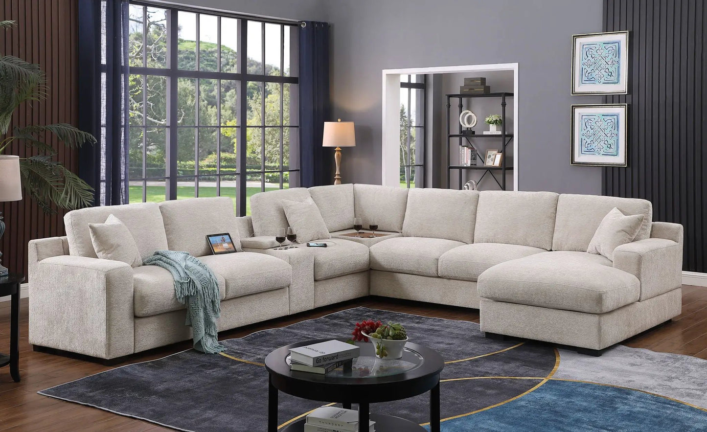 Celine Fabric Corner Sectional Sofa Right Chaise