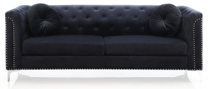 Pompano Elegant Contemporary Microsuede Sofa